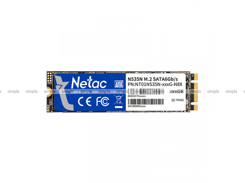 Твердотельный накопитель SSD 256Gb, M.2 2280, Netac N535N, 3D TLC, 540R/490W - фото 4 - id-p108233014