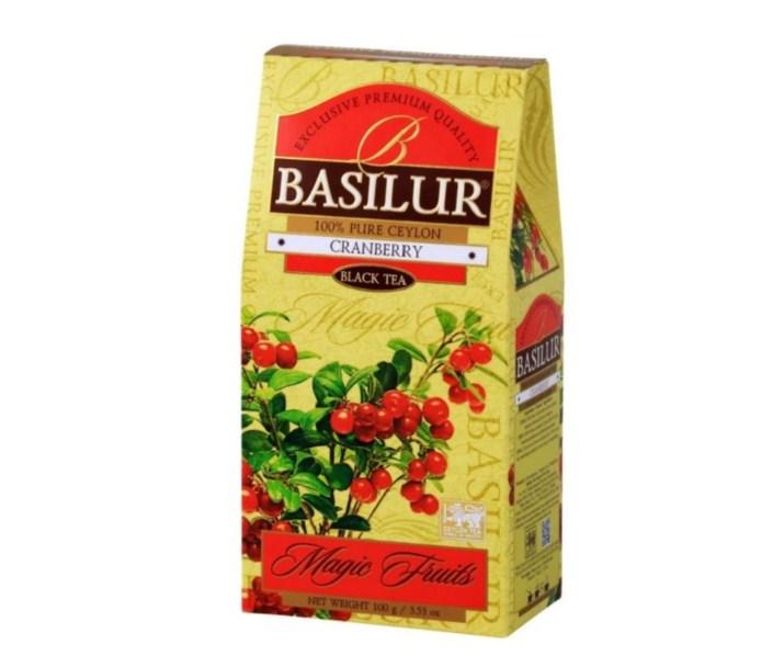 Чай Basilur Клюква листовой в коробке 100 г - фото 1 - id-p90784387