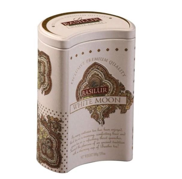 Чай Basilur White Moon листовой в банке 100 г, фото 1