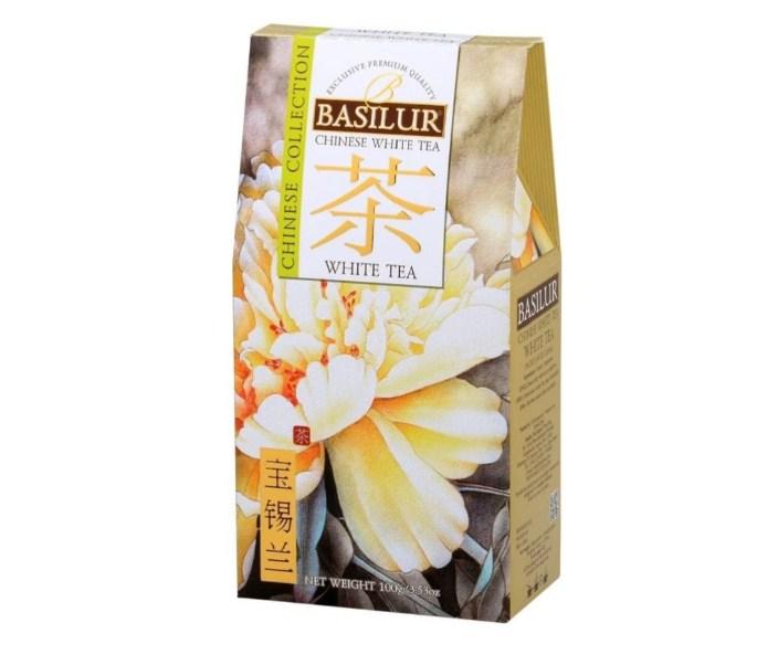 Чай Basilur White Tea зеленый листовой в коробке 100 г