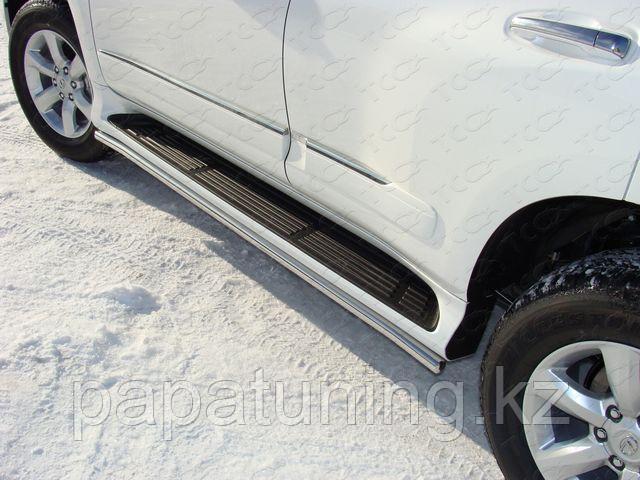 Защита порогов 42,4 мм ТСС для Lexus GX 460 2009-2013 - фото 1 - id-p108319281