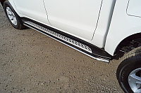 Защита порогов 42,4 мм ТСС для JAC T6 (4WD) 2.0T (бенз) 2021-