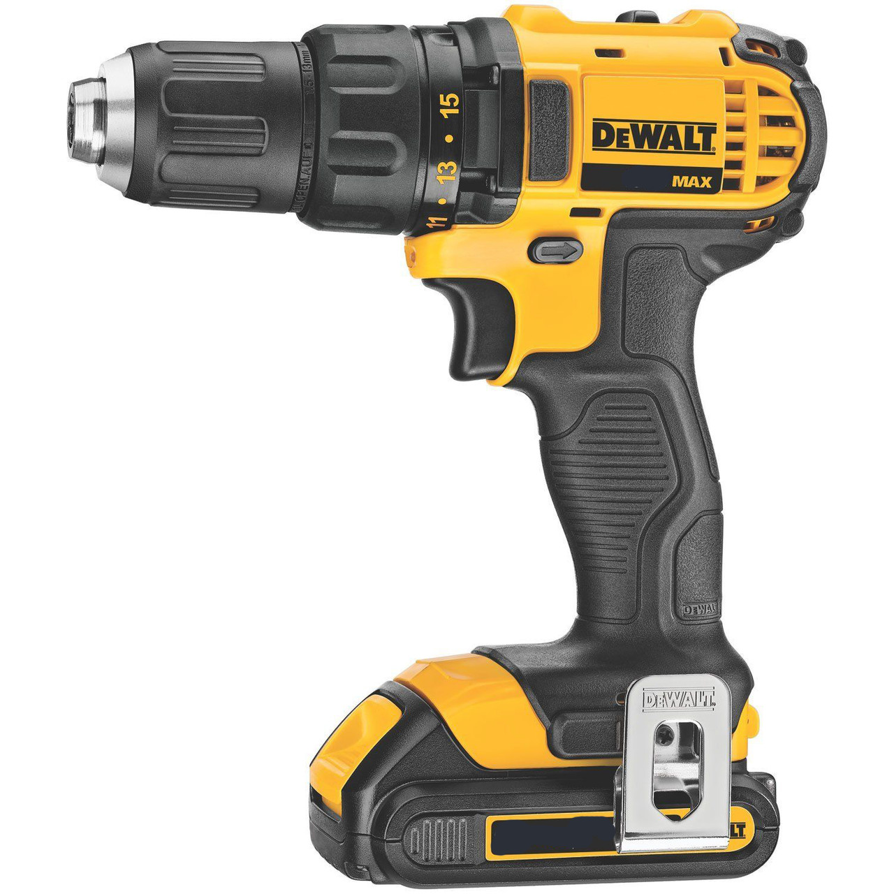DeWalt, DCD780C2, 18,0 В XR дрель/шуруповерт, 350 Вт, 60 Нм, 2 XR Li-Ion батареи 1.5 Ач, з/у,