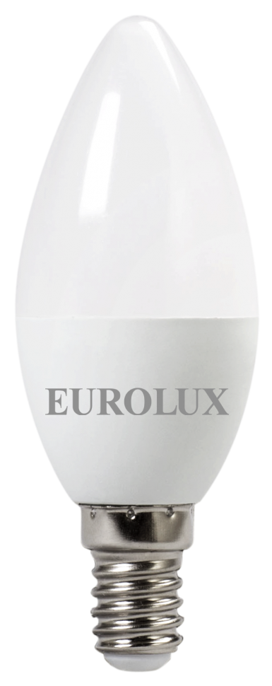 Лампа светодиодная EUROLUX LL-E-C37-6W-230-4K-E14 - фото 1 - id-p108347412