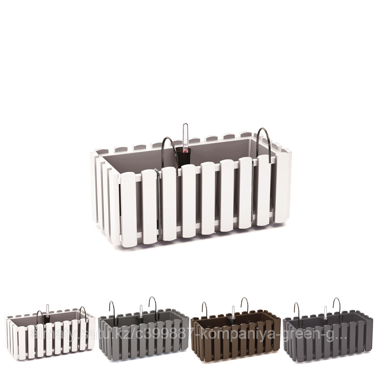 Горшок балконный навесной с системой полива Boardee FancyCase DDEF600W | Prosperplast, фото 1