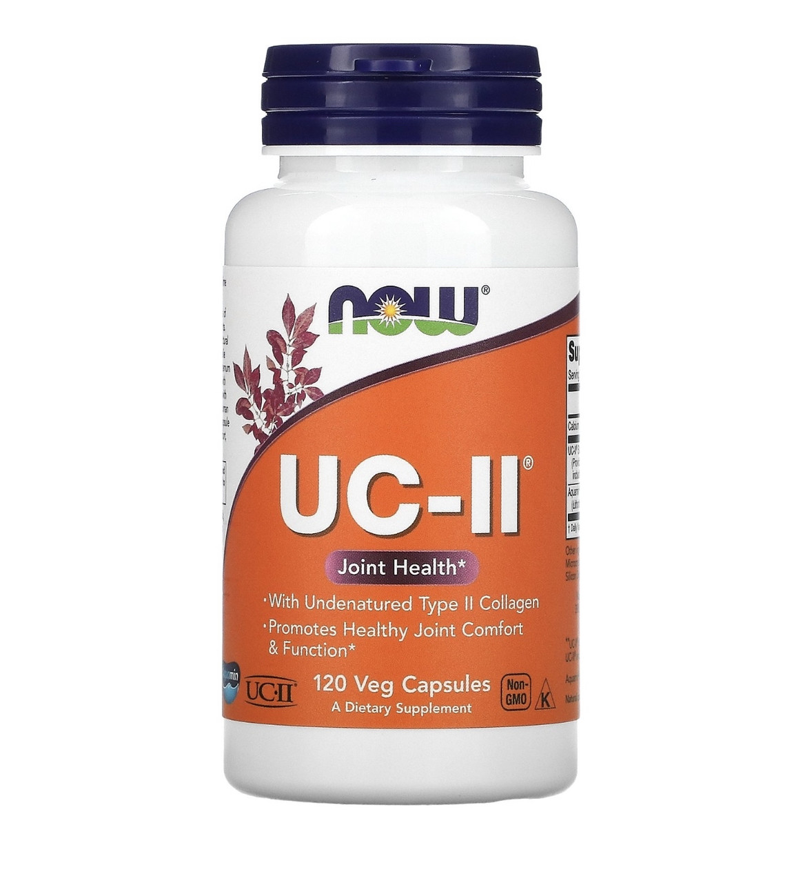 Now foods uc-II, добавка для здоровья суставов, неденатурированный коллаген типа II, 120 растительных капсул - фото 1 - id-p108347690