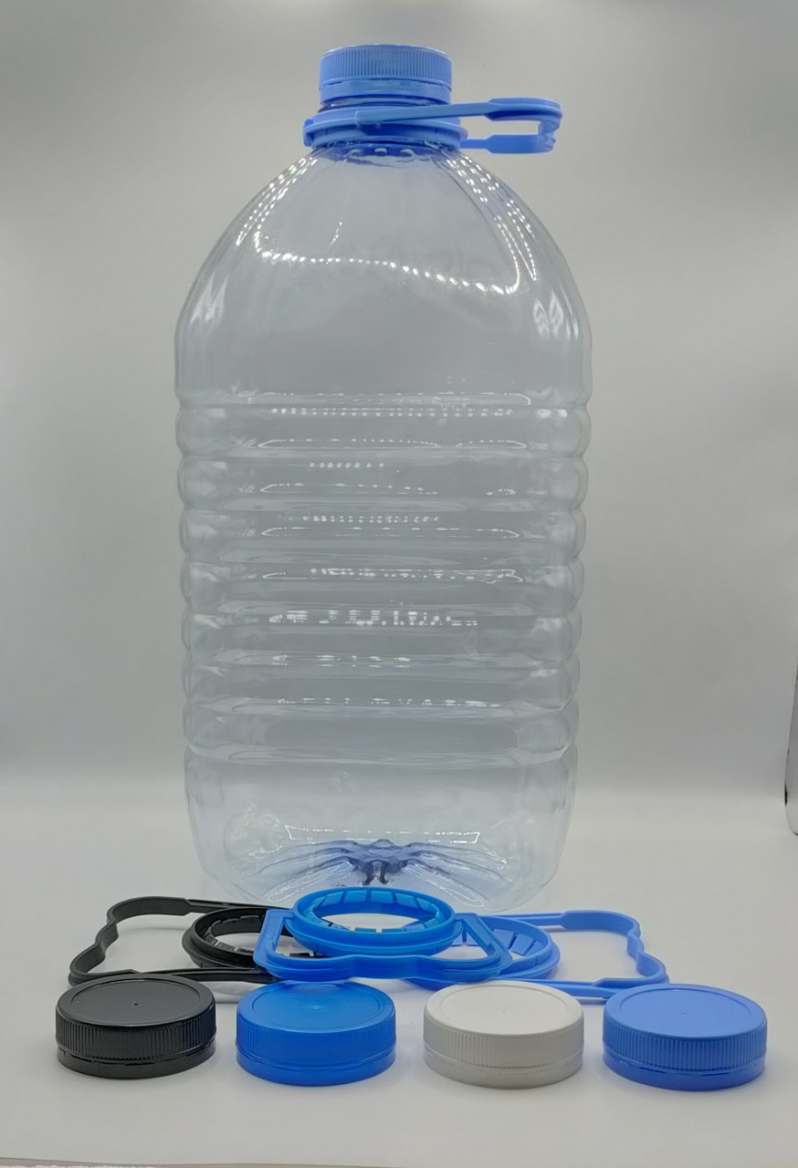 Бутылка пластиковая фиолетовая, горло 48мм, 5000мл. квадратная - фото 1 - id-p108348013