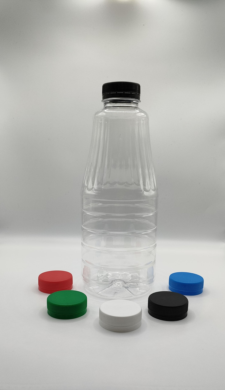 Бутылка пластиковая сок, широкое горло 38мм, 1000мл. круглая - фото 1 - id-p108348006