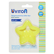 Прорезыватель Uviton силиконовый Star (желтый)