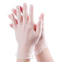 Перчатки виниловые белые, 50 пар (100 шт.), прочные, размер M (средний), LAIMA, 605010, фото 2