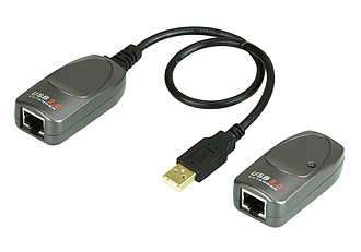 USB 2.0 удлинитель по кабелю Cat 5 (до 60м)  UCE260