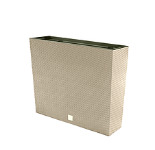 Горшок балконный плетенный c внутренней вставкой Rato CASE DRC600T | Prosperplast Мокка