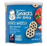 Gerber, Teether Wheels, для малышей от 8 месяцев, с яблоком, 42 г (1,48 унции)
