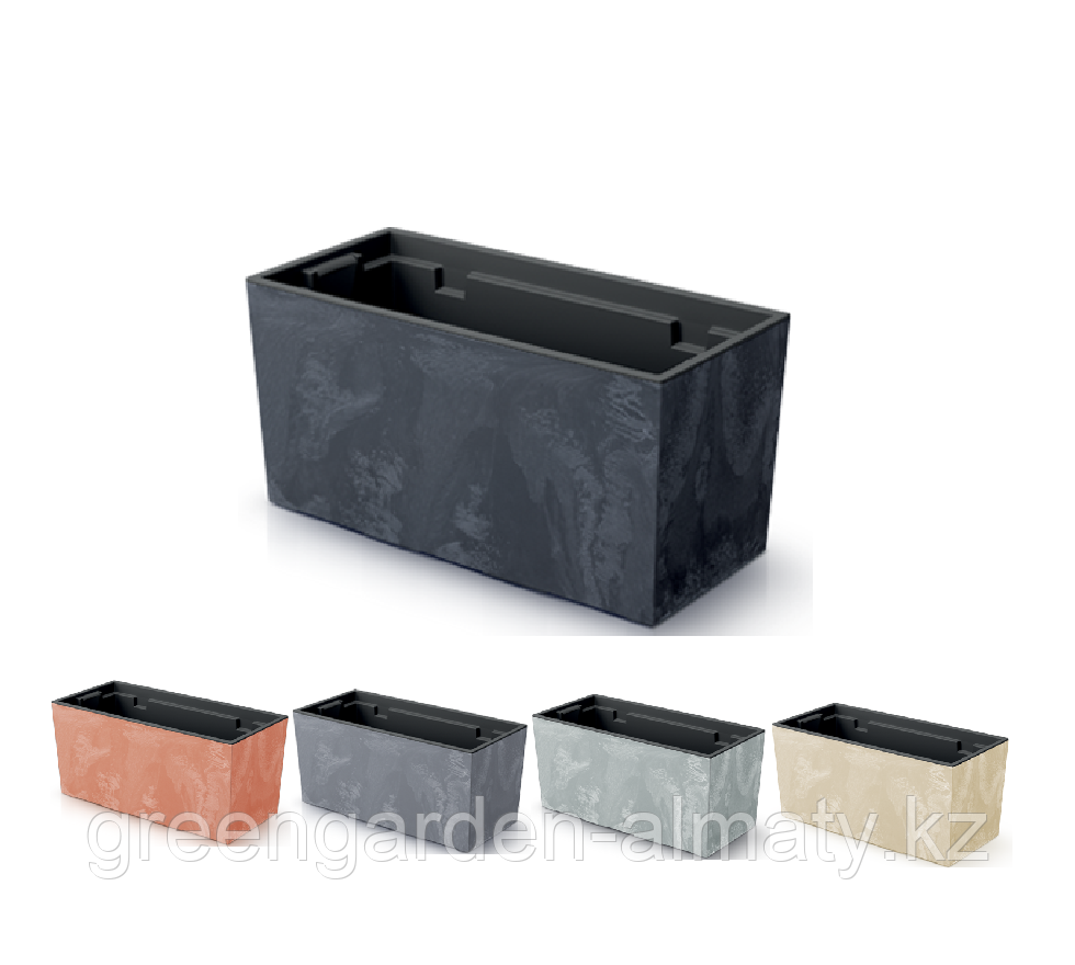 Горшок с внутренней вставкой Urbi CASE Beton Effect N DUC800E | Prosperplast