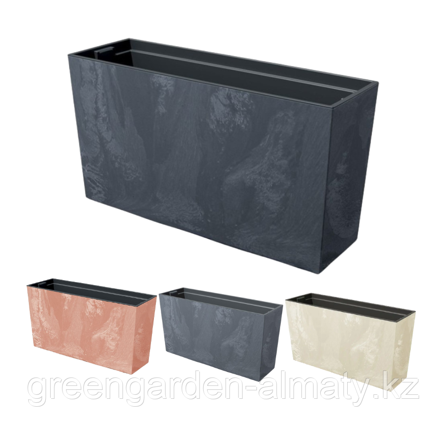 Горшок с внутренней вставкой Urbi CASE MIDDLE Beton Effect M DUC800ME | Prosperplast, фото 1