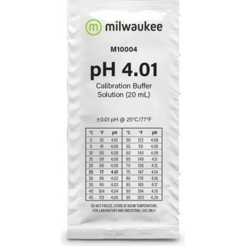 Калибровочный раствор Milwaukee pH 4,01. Пакетик объемом 20 мл - фото 1 - id-p108383150