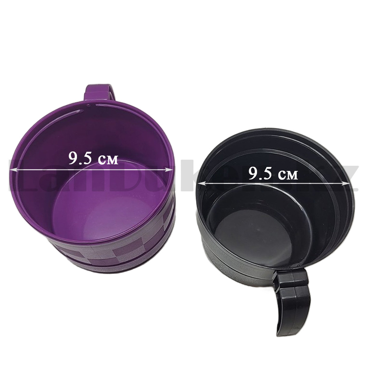 Вакуумный термос для горячих и холодных напитков с стеклянной колбой 2 стакана 1 L Always LV-10 фиолетовый - фото 3 - id-p108383072