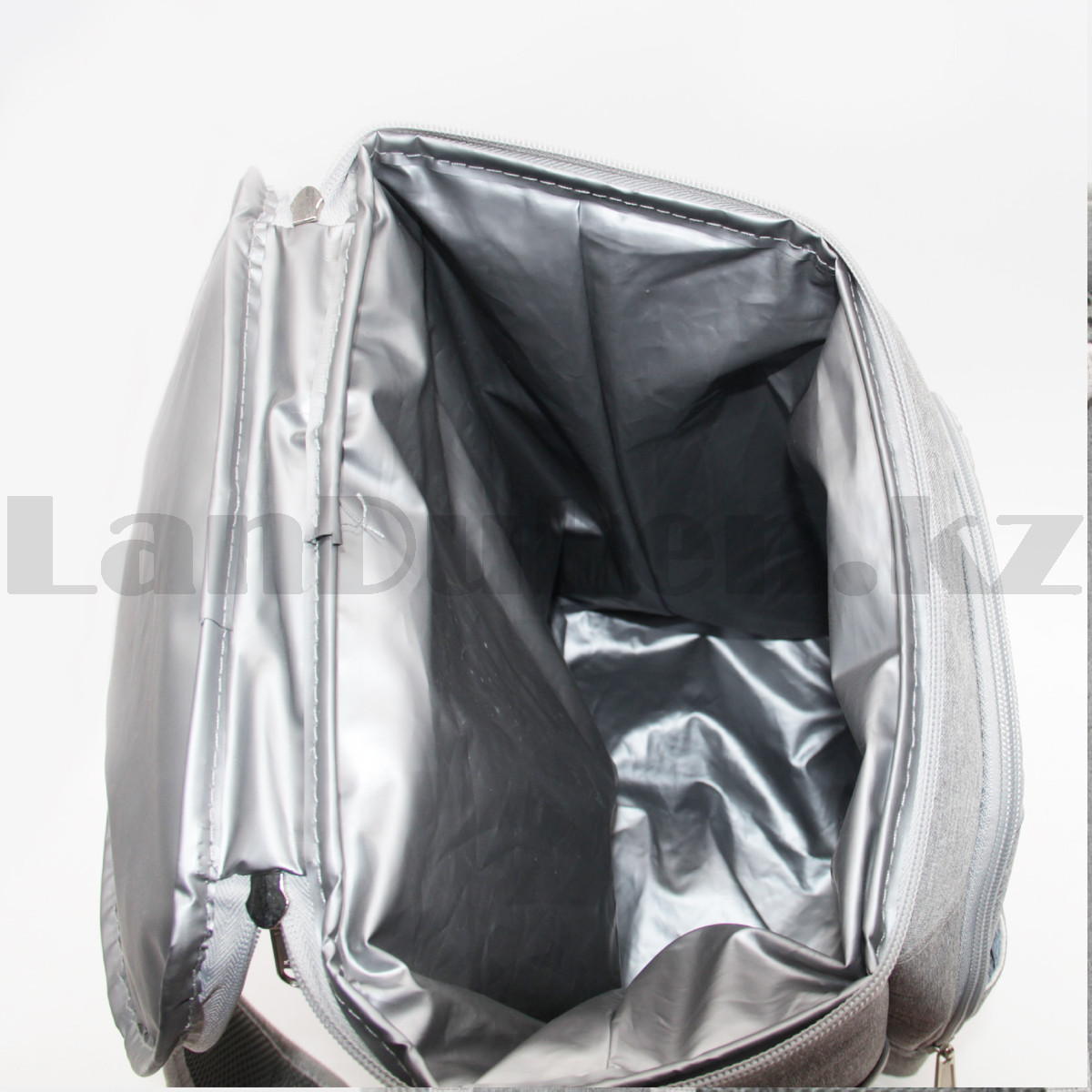 Рюкзак холодильник 34х23х18 см Brivilas (термосумка) серая - фото 7 - id-p108383231