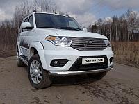 Защита передняя нижняя (с ДХО) 76,1 мм ТСС для UAZ Pickup 2015-