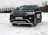 Защита передняя нижняя (двойная) 76,1/60,3 мм ТСС для Toyota Land Cruiser 200 EXECUTIVE 2016-2018, фото 3