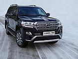 Защита передняя нижняя (овальная короткая) 75х42 мм ТСС для Toyota Land Cruiser 200 EXECUTIVE 2016-2018, фото 3