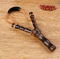 Рогатка "Бамбук", двойной резиновый жгут, деревянная, 19х11 см,