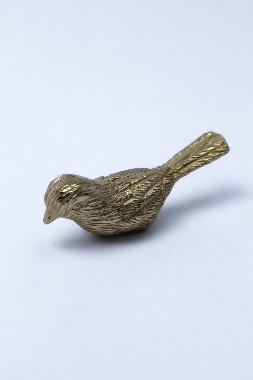 Мебельная ручка кнопка Birdie, материал латунь - фото 1 - id-p108393292