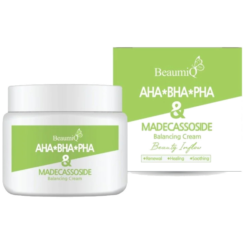 Крем для лица Beaumiq с кислотами AHA|BHA|PHA & Madecassoside Cream, 100мл