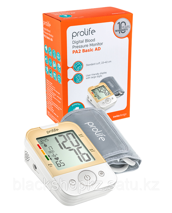 Prolife PA2 Basic AD Измеритель артериального давления автоматический с адаптером и манжетой 22-42см - фото 1 - id-p108416395