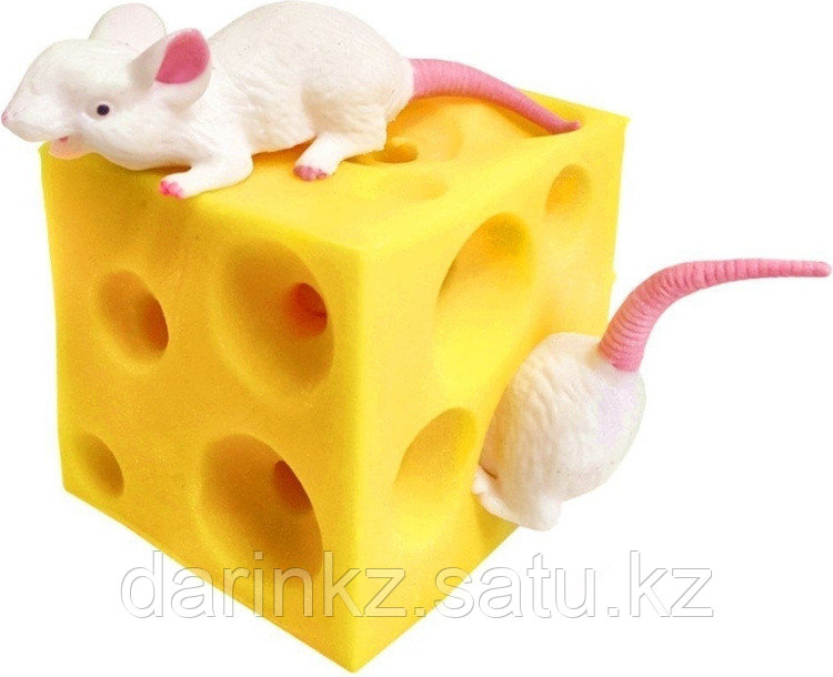 Игрушка мялка желтая мышки в сыре антистресс