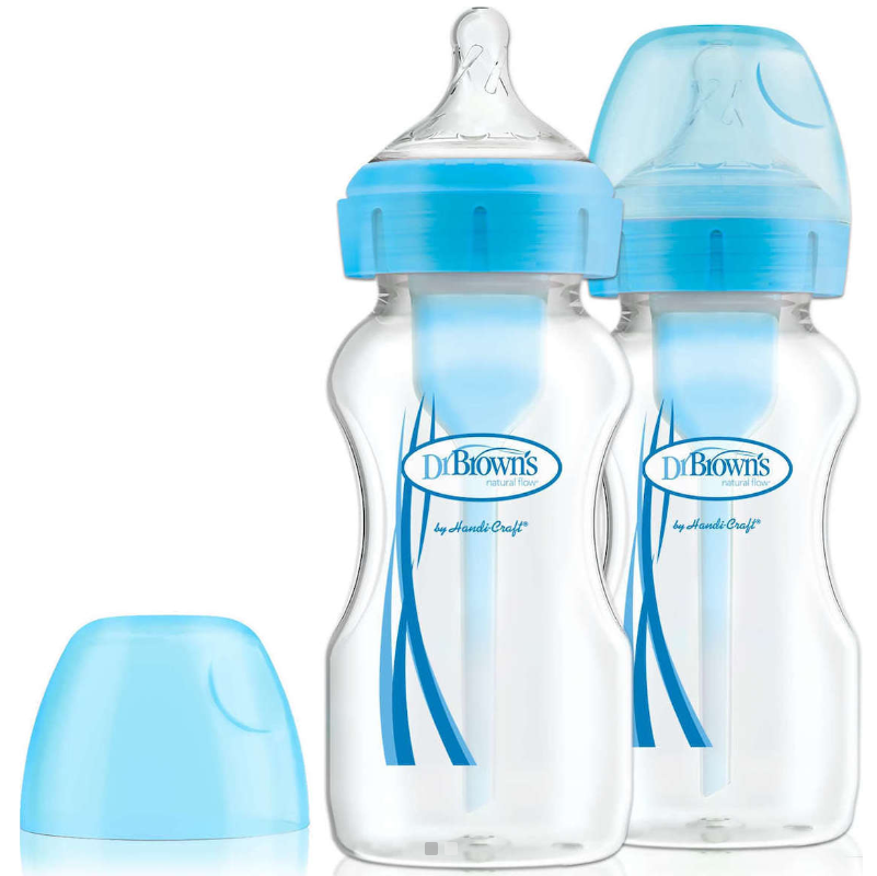 Бутылочка антиколиковая Dr.Brown's, 0+ с широким горлышком 2 шт, 270 мл, BPA-free, фото 1
