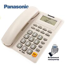 Телефонный аппарат с LCD-экраном и калькулятором настольный Panasonic KX-TSC8308CID (Белый)