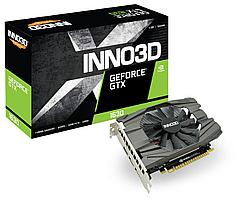 Видеокарта Inno3D GeForce GTX1630 COMPACT, N16301-04D6-1177VA19 [4 ГБ, GDDR6, 64 бит, 1740 МГц, 1785 ...