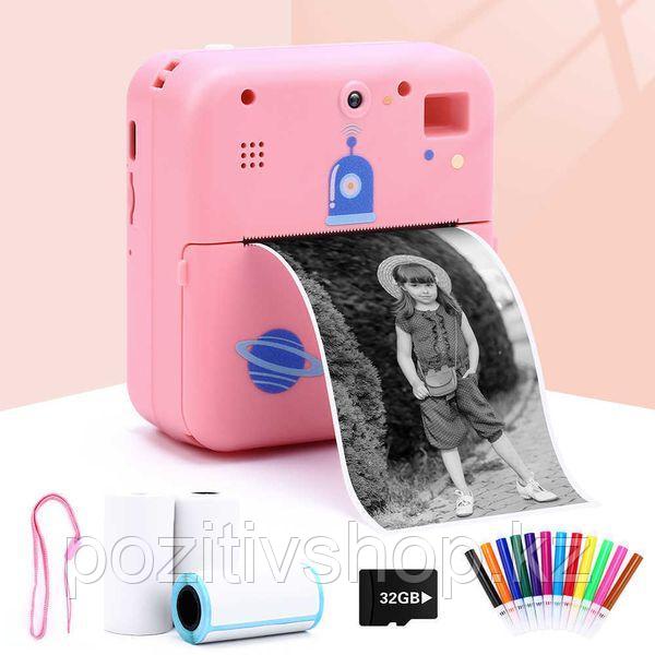 Детская широкоформатная камера с печатью розовый - фото 1 - id-p108447418