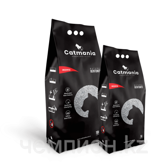 Catmania Natural, комкующийся наполнитель без запаха, уп.5л.