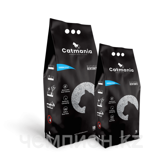 Catmania Carbon Effect, комкующийся наполнитель с активированным углем, уп.5л.