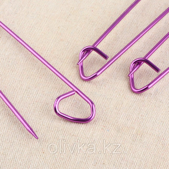 Набор вспомогательных булавок для вязания, 17 см, 3 шт, цвет фиолетовый - фото 2 - id-p108494181