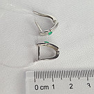 Серьги серебряные классические Агат зеленый Aquamarine 4766909.5, фото 3