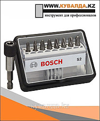 Bosch Набор бит для шуруповерта Robust Line, Extra Hard PZ1 / PZ2 / PZ3 25мм +держатель