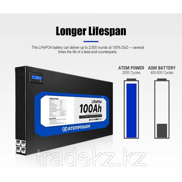 Аккумуляторная батарея LIFEPO4 AP100LFP-MP, 100 А*ч - фото 3 - id-p108496723