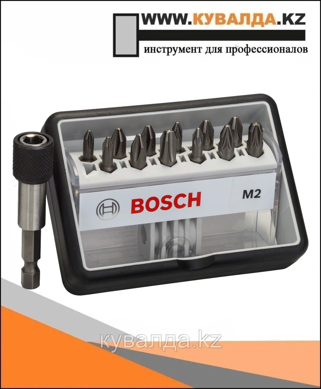 Bosch Набор бит для шуруповерта Robust Line, Extra Hard PH1(2x)/PH2(3x)/PH3/PZ1(2x)/PZ2/(3x)/PZ3