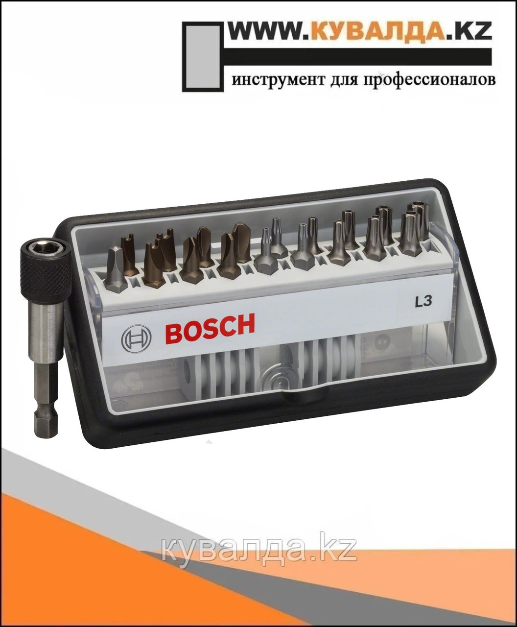 Bosch Набор бит для шуруповерта Robust Line, Extra Hard Th7/8/9/10/15/20/25/27/30/40 TW1/2/3/4 SP6/8/10 R2