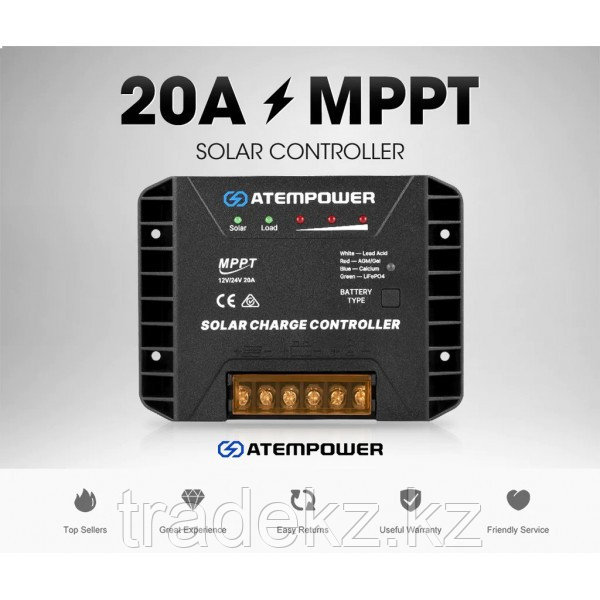 Контроллер заряда для солнечной батареи AP-MPPT-20A-LFP - фото 2 - id-p108496891