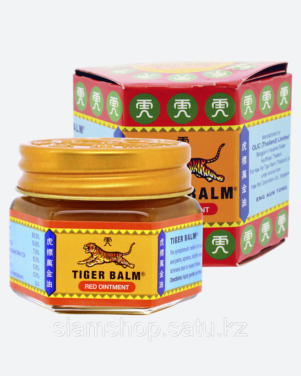 Тайский бальзам красный согревающий тигровый Haw Par "Tiger red balm" 10 гр - фото 1 - id-p108498926