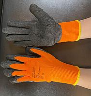 Перчатки рабочие плотная синтетическая основа, ладонь прорезиненная №300