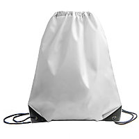 Рюкзак мешок с укреплёнными уголками BY DAY, белый, 35*41 см, полиэстер 210D, Белый, -, 16111 01
