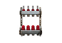 Коллектор с расходомерами 1"х 3/4" 11 вых; нерж.