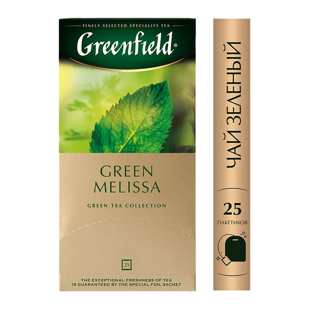 Чай Greenfield Green Melissa Tea, 25 пакетиков - фото 1 - id-p35700708