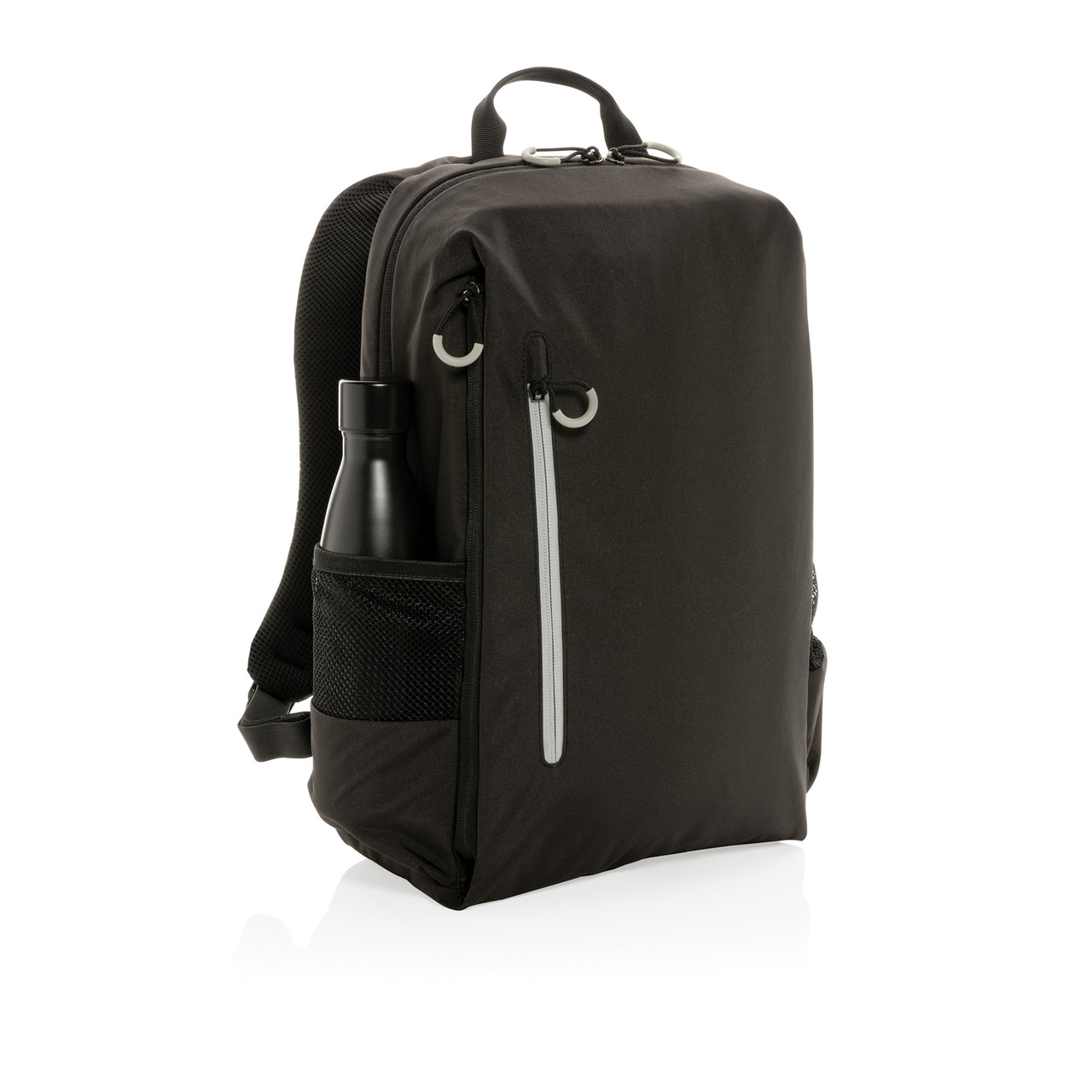 Рюкзак для ноутбука Impact Lima из rPET AWARETM, RFID, 15.6", черный; белый, Длина 33 см., ширина 11,5 см., - фото 4 - id-p108502321