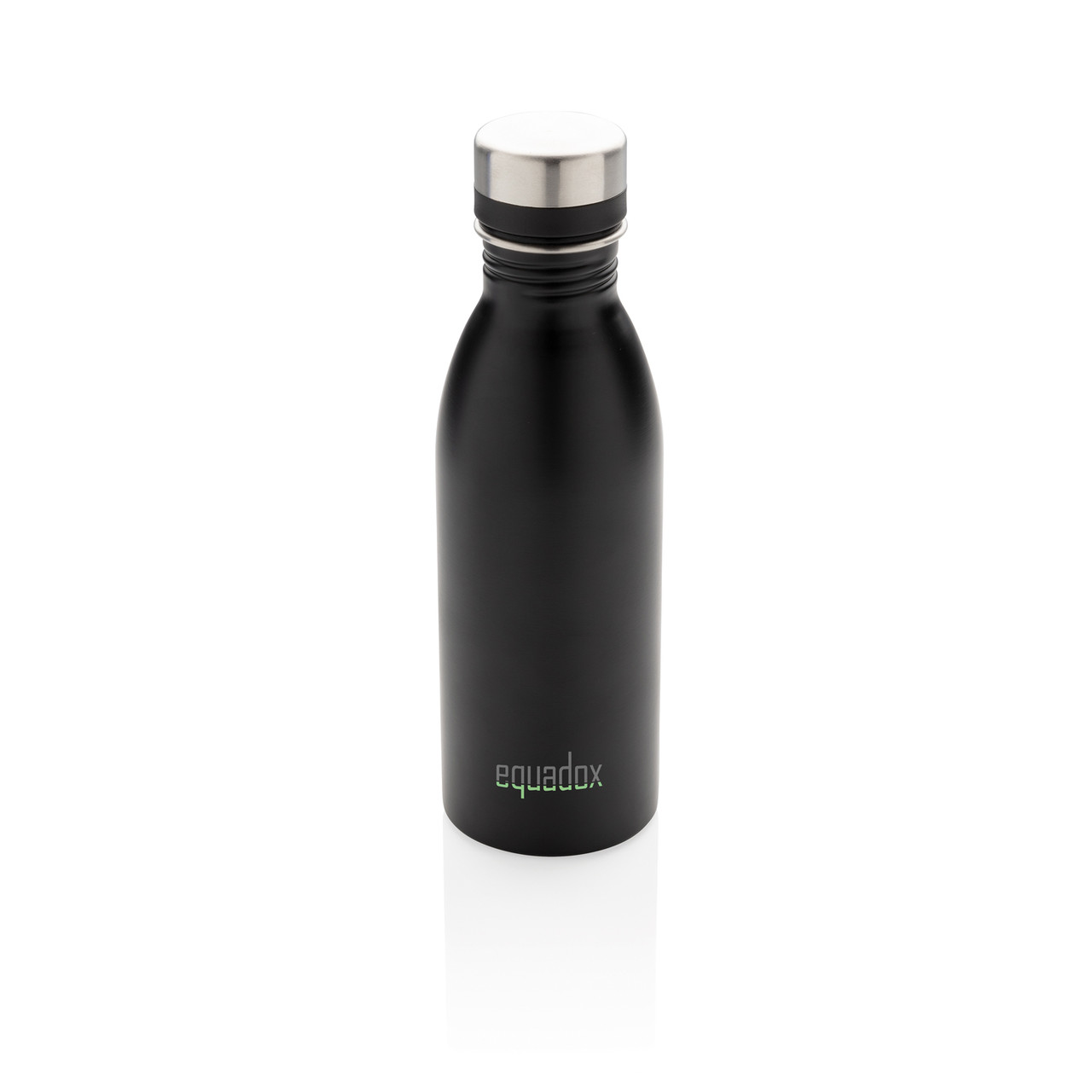 Бутылка для воды Deluxe из переработанной нержавеющей стали, 500 мл, черный; , , высота 21,5 см., диаметр 6,6 - фото 6 - id-p108502329